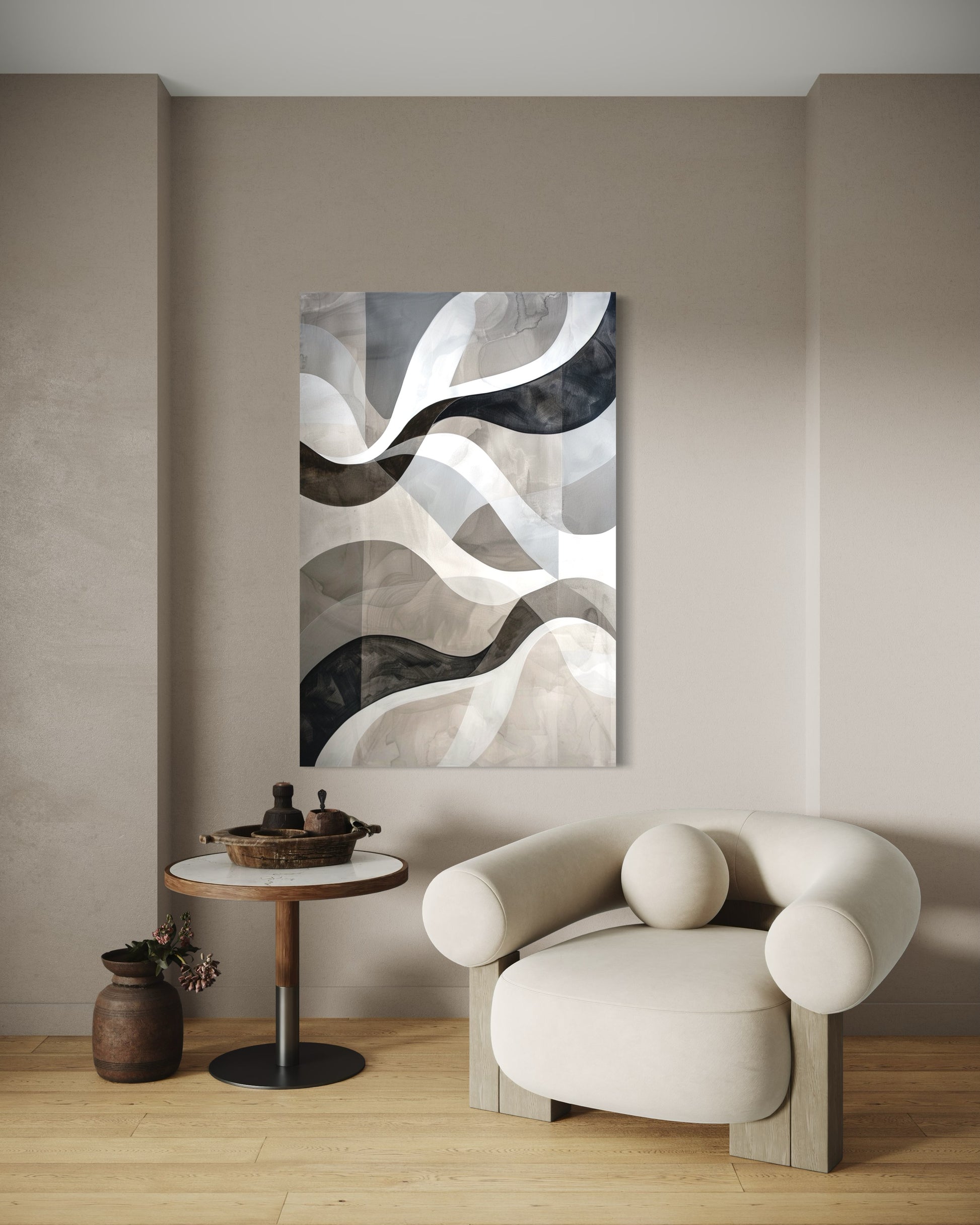 Clouded Reflections Abstract Canvas