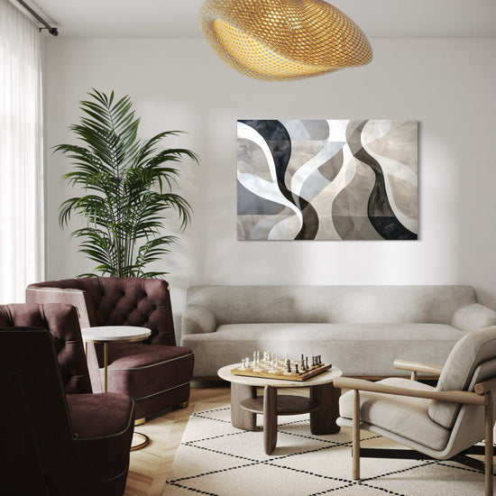 Clouded Reflections Abstract Canvas