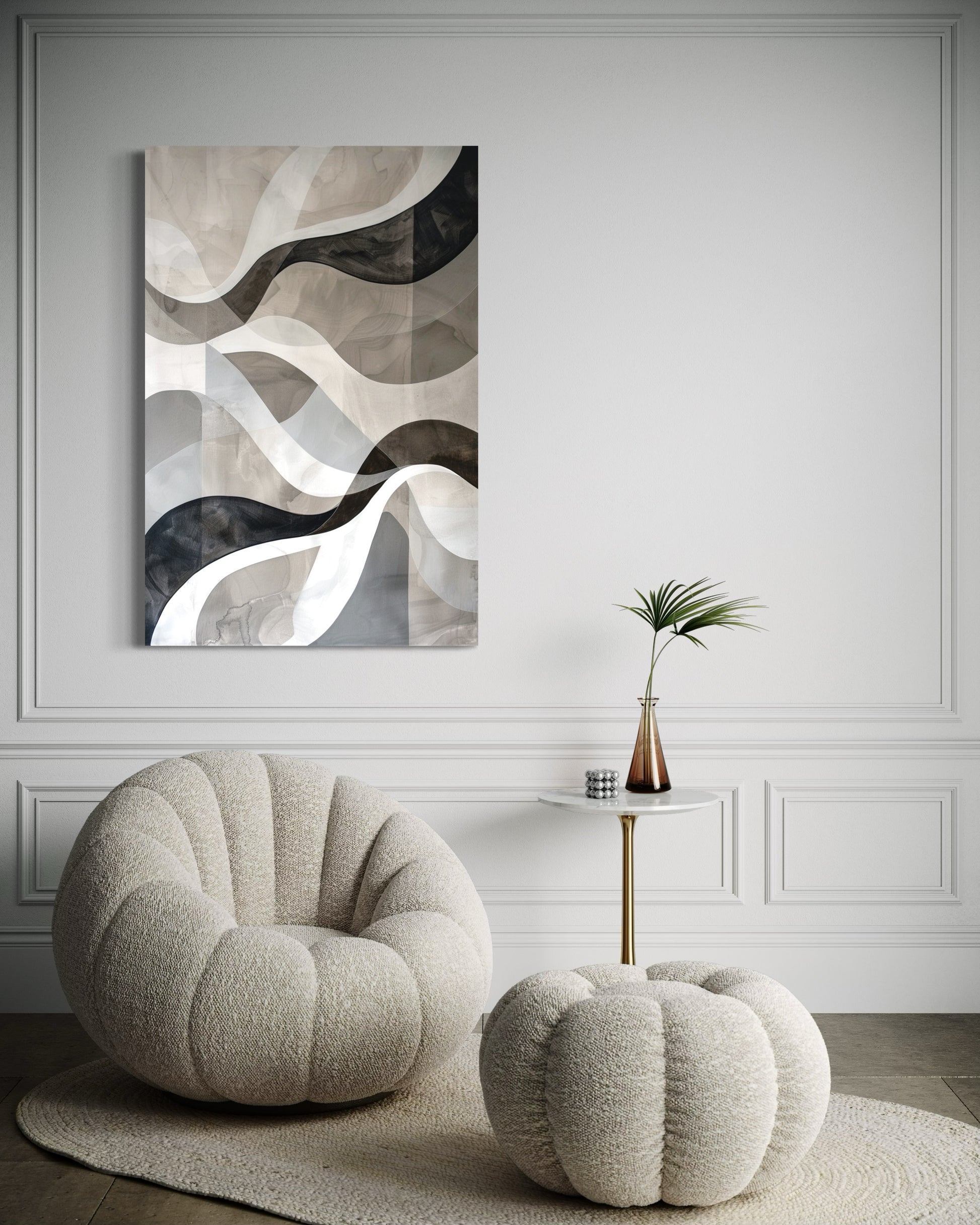 Clouded Reflections Abstract Canvas