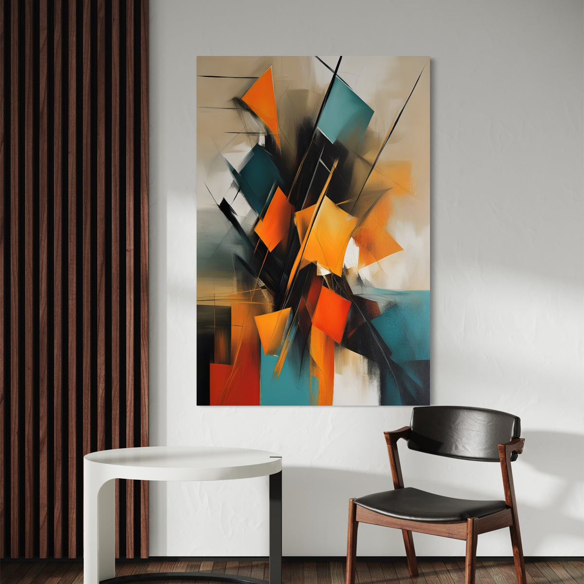 Colourful Crescendo Abstract Canvas - Blanq Canvas