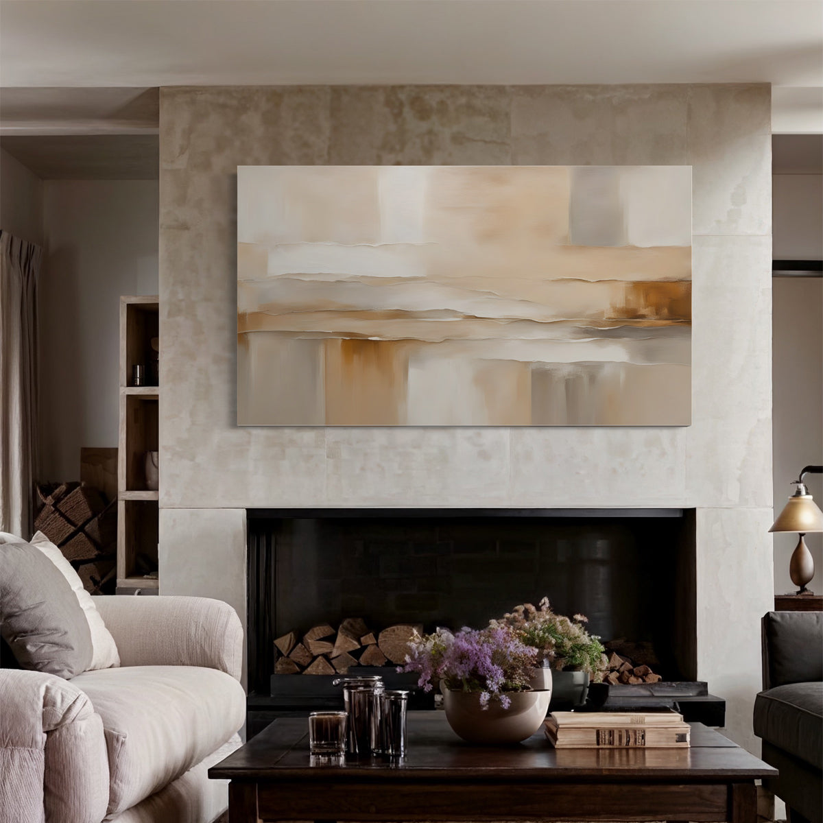Ebony Radiance Abstract Canvas - Blanq Canvas