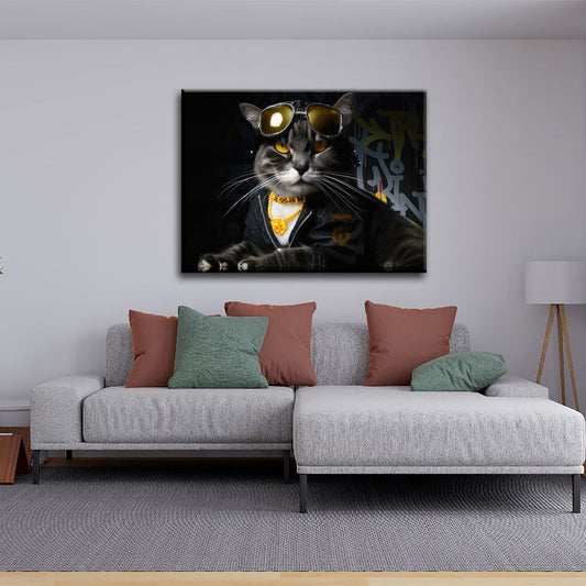 Funky Cat Canvas 