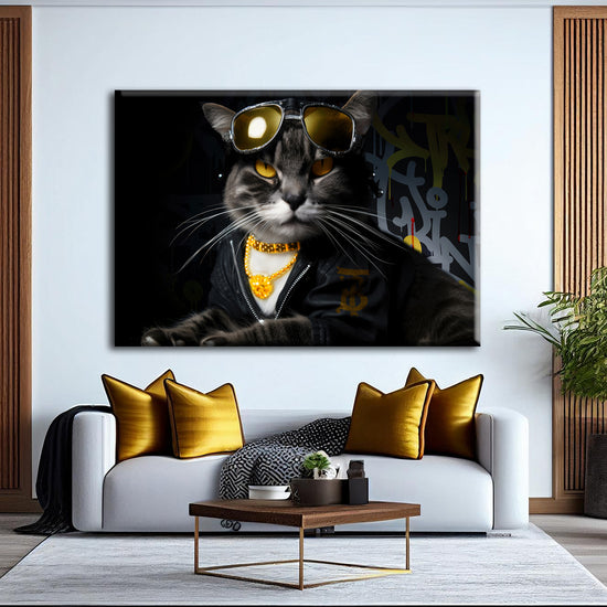 Funky Cat Canvas 