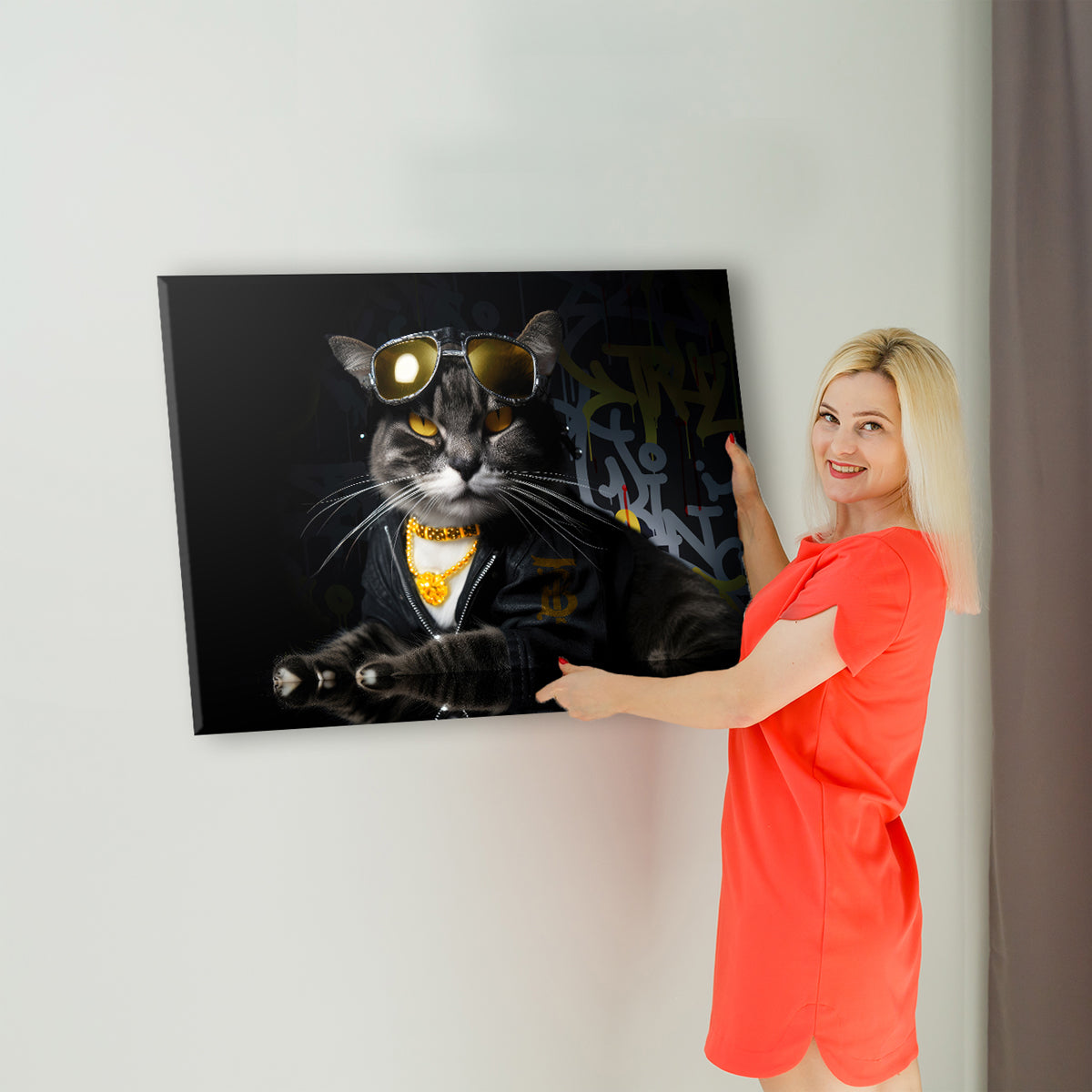 Funky Cat Canvas 