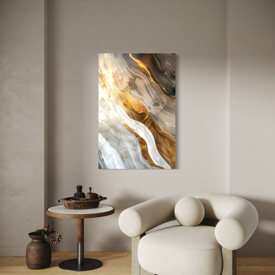 Glided Horizons Abstract Canvas