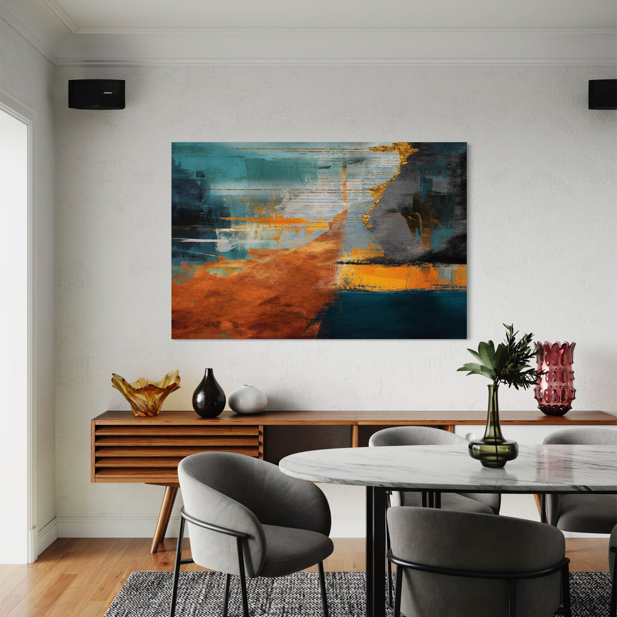 Glimmering Dawn Abstract Canvas