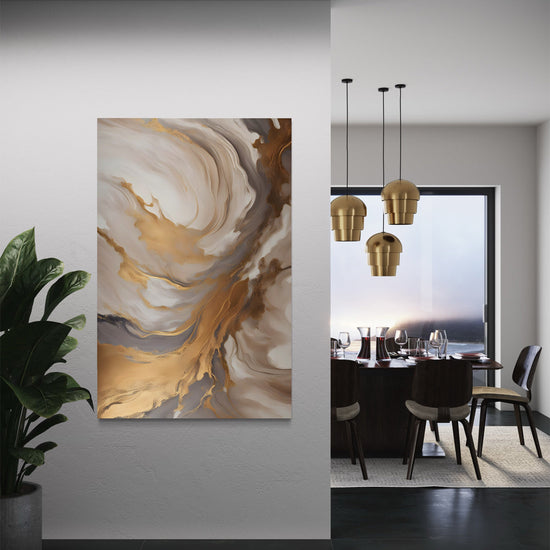 Golden Haze Abstract Canvas - Blanq Canvas