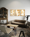 Golden Luminescence Set of 3 Wall Art