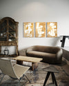 Golden Luminescence Set of 3 Wall Art