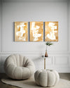 Golden Luminescence Set of 3 Wall Art - Blanq Canvas