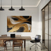 Golden Silence Abstract Canvas