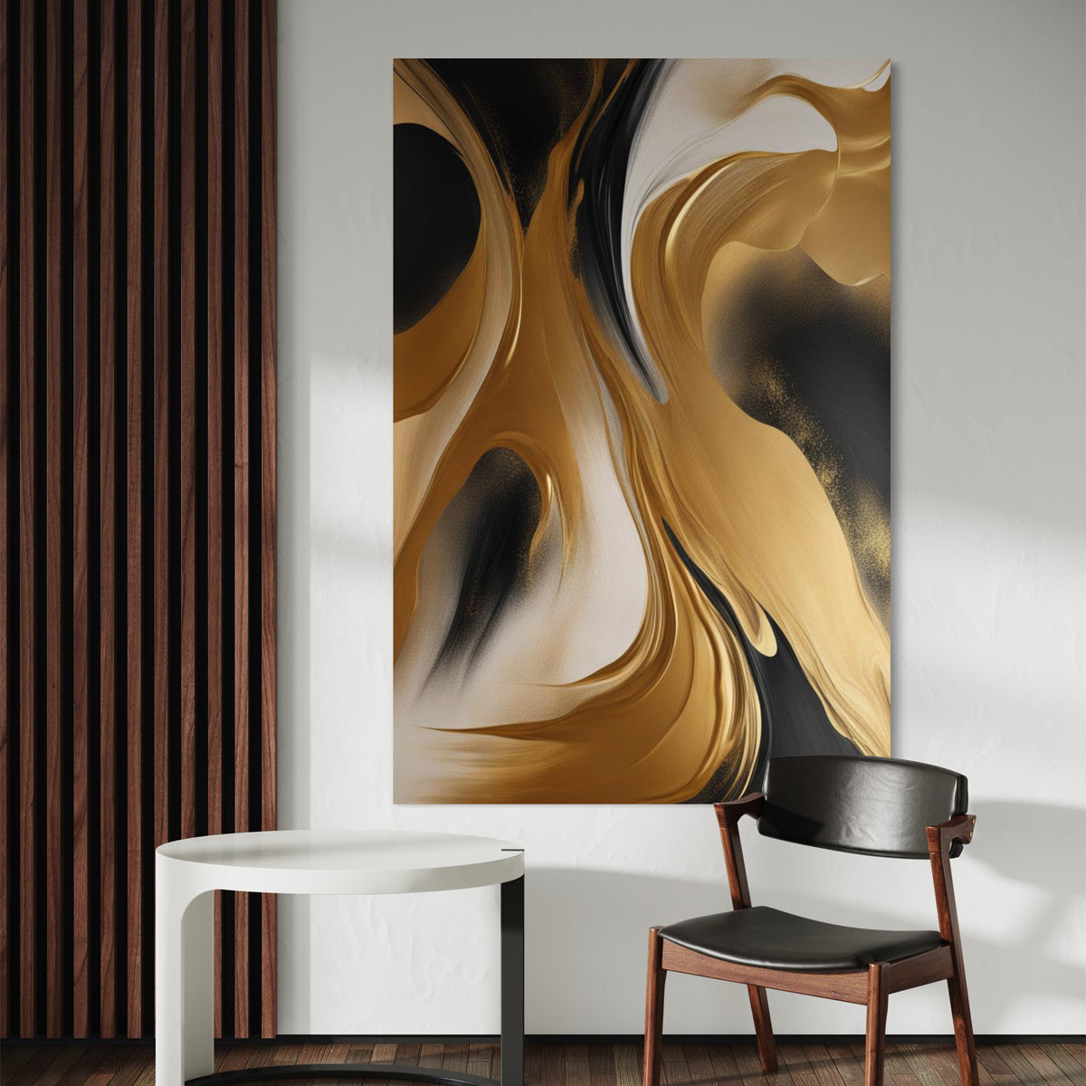 Golden Silence Abstract Canvas