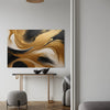 Golden Silence Abstract Canvas - Blanq Canvas