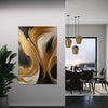 Golden Silence Abstract Canvas - Blanq Canvas