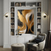 Golden Silence Abstract Canvas - Blanq Canvas