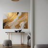 Golden Simplicity Abstract Canvas