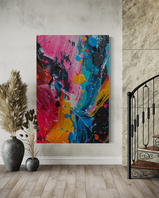 Paint Splatter Abstract Canvas