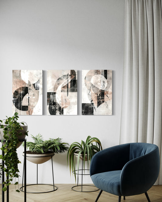 TIMELESS TONES SET OF 3 WALL ART