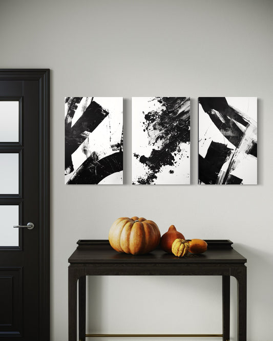 NOIR BLANC SET OF 3 WALL ART