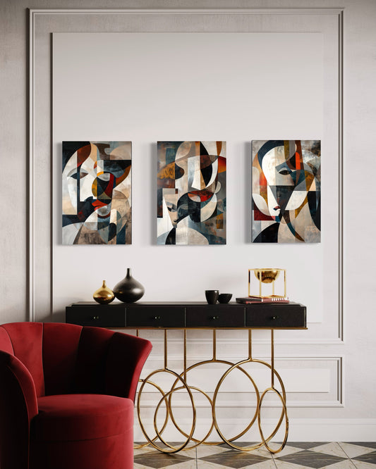 EMERALD WHISPERS SET OF 3 WALL ART