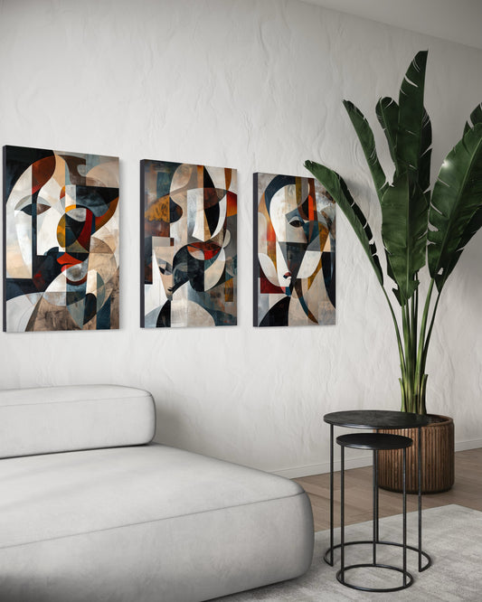 Emerald Whispers Set of 3 Wall Art