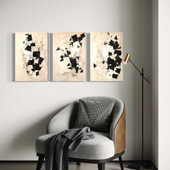 Inked Whispers Set of 3 Wall Art