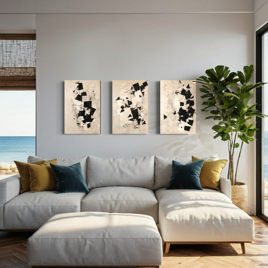 Inked Whispers Set of 3 Wall Art