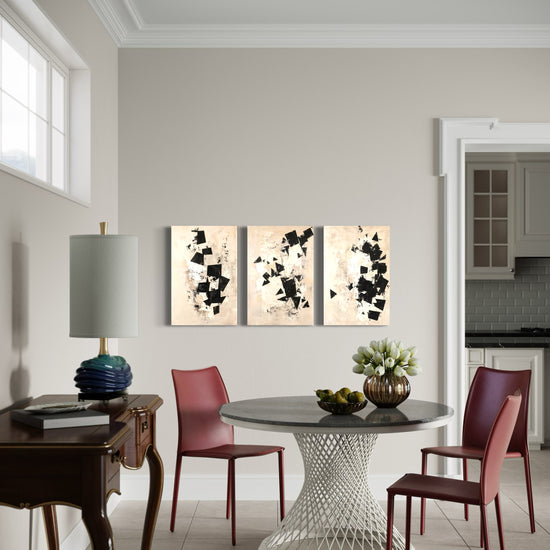 Inked Whispers Set of 3 Wall Art - Blanq Canvas