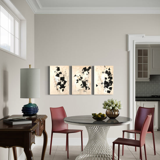 Inked Whispers Set of 3 Wall Art - Blanq Canvas