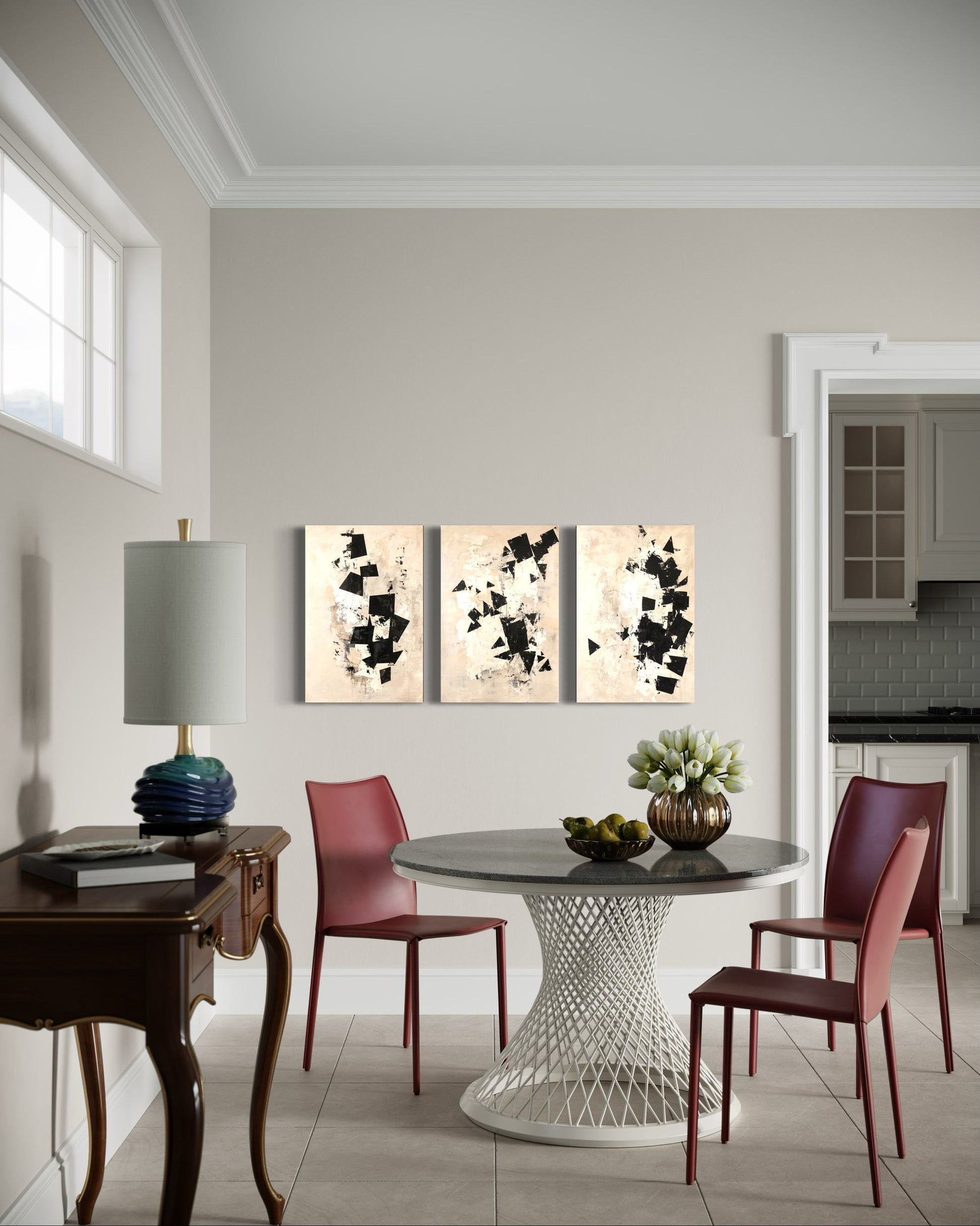 Inked Whispers Set of 3 Wall Art - Blanq Canvas