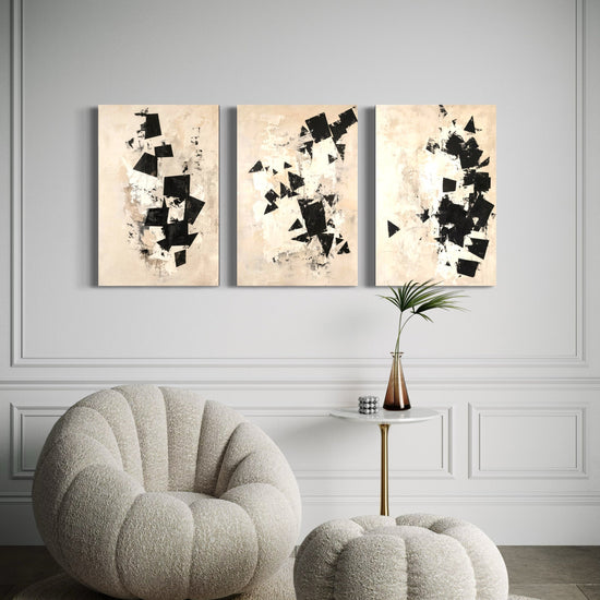 Inked Whispers Set of 3 Wall Art