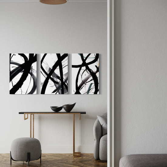MIDNIGHT MOTION SET OF 3 WALL ART 