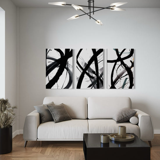 MIDNIGHT MOTION SET OF 3 WALL ART 