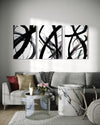 MIDNIGHT MOTION SET OF 3 WALL ART 