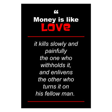 Money Is Like Love Canvas 