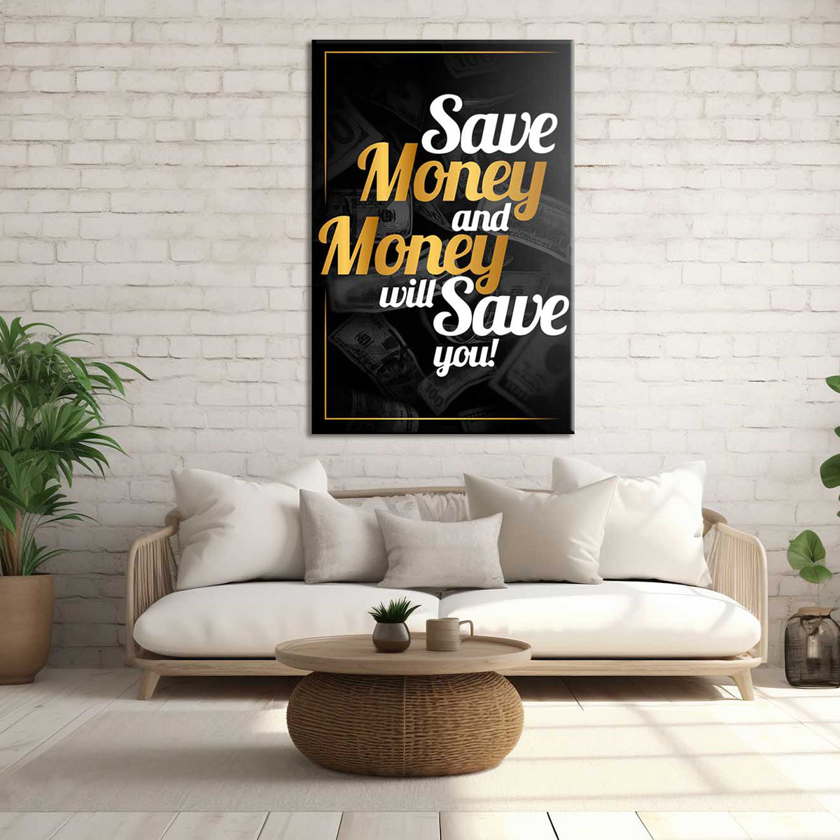 Money Will Save You Canvas 