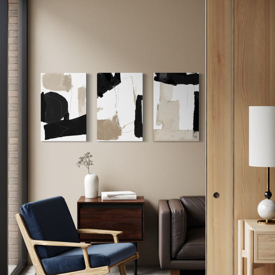 NOIR SAND SET OF 3 WALL ART 