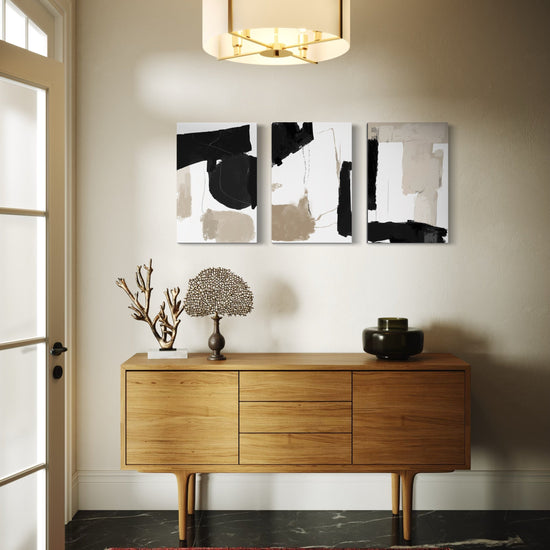 NOIR SAND SET OF 3 WALL ART 