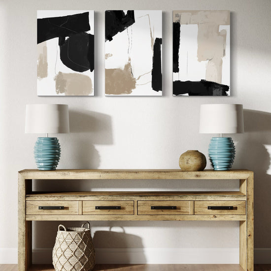 NOIR SAND SET OF 3 WALL ART 