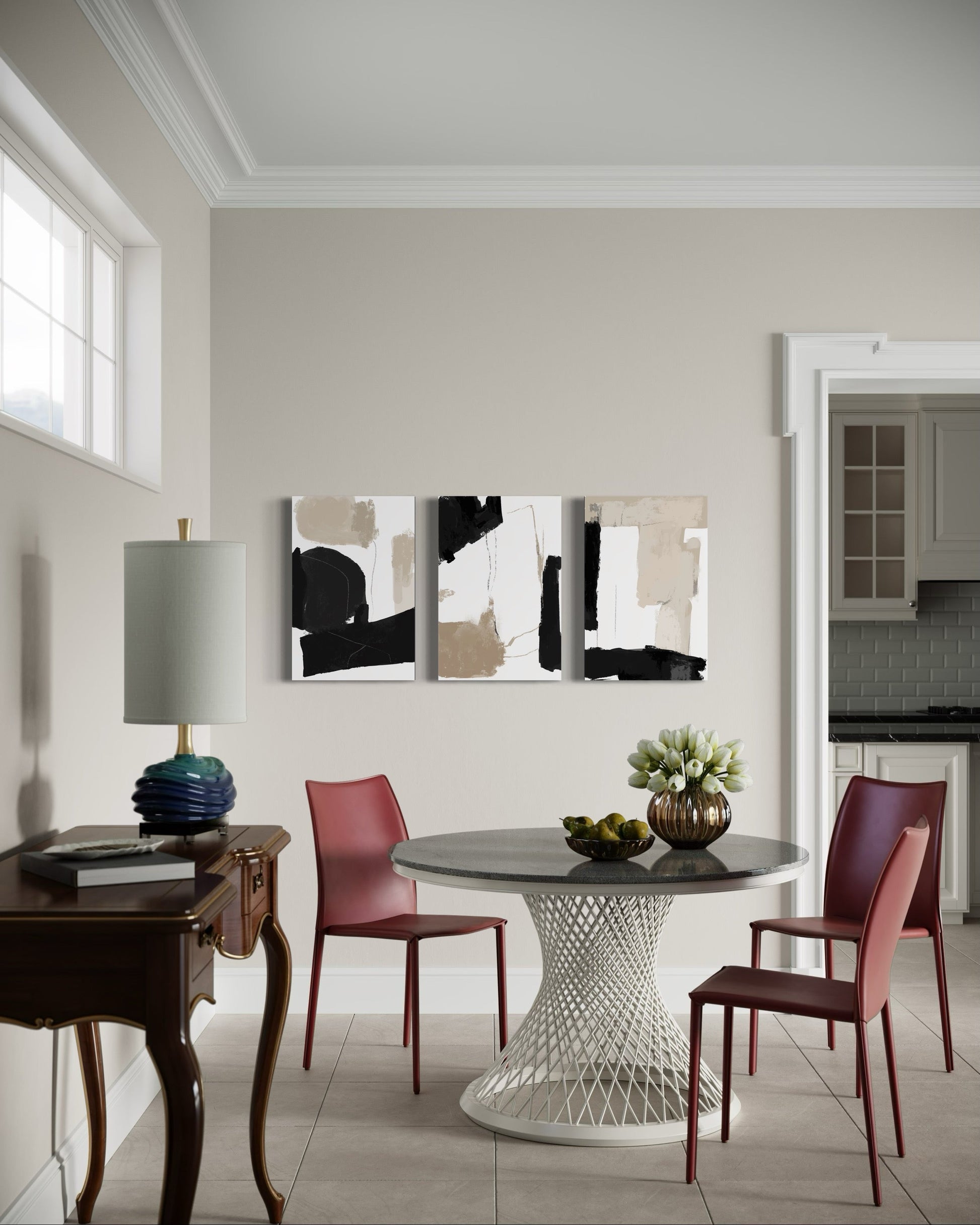 NOIR SAND SET OF 3 WALL ART 