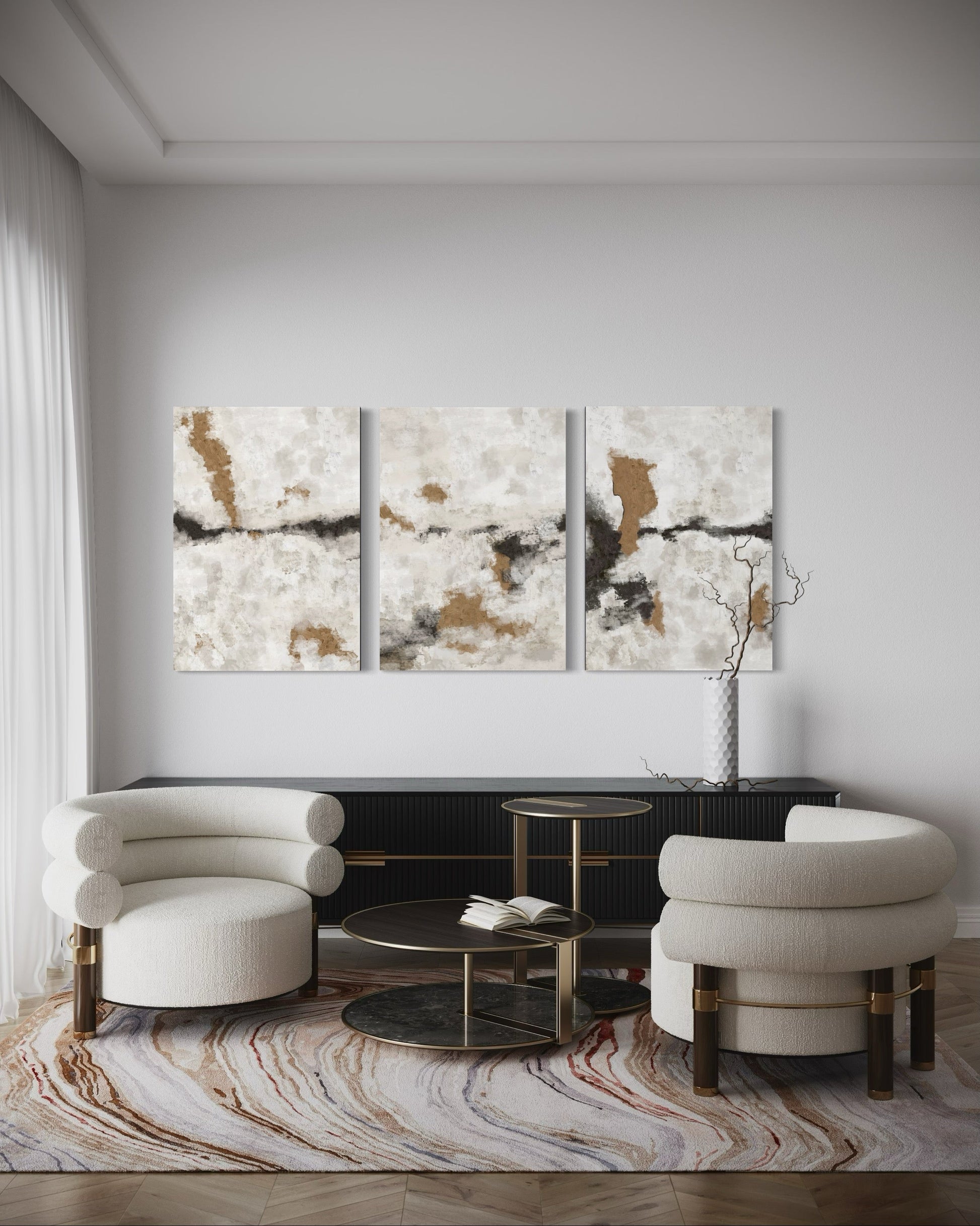 Neutral Narratives Set Of 3 Wall Art 
