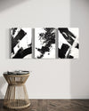 Noir Blanc Set of 3 Wall Art - Blanq Canvas