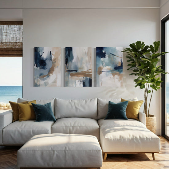 OCEANS EMBRACE SET OF 3 WALL ART 