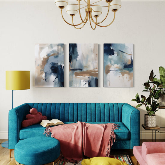 OCEANS EMBRACE SET OF 3 WALL ART 