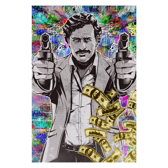Pablo Escobar Money Canvas 