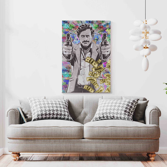 Pablo Escobar Money Canvas 