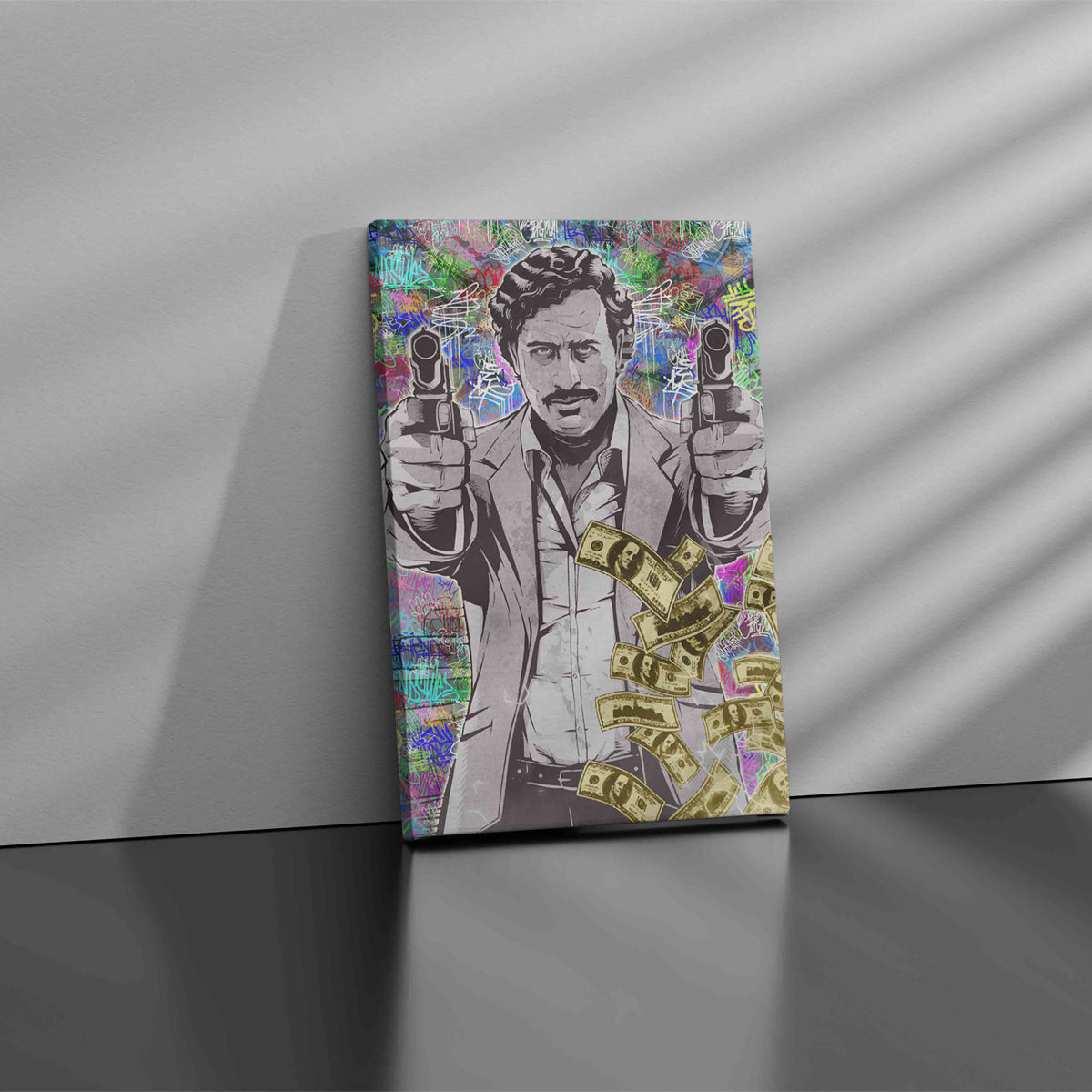 Pablo Escobar Money Canvas 