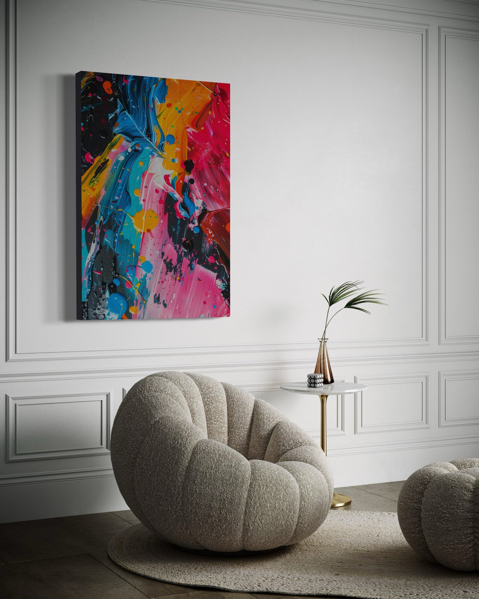 Paint Splatter Abstract Canvas - Blanq Canvas
