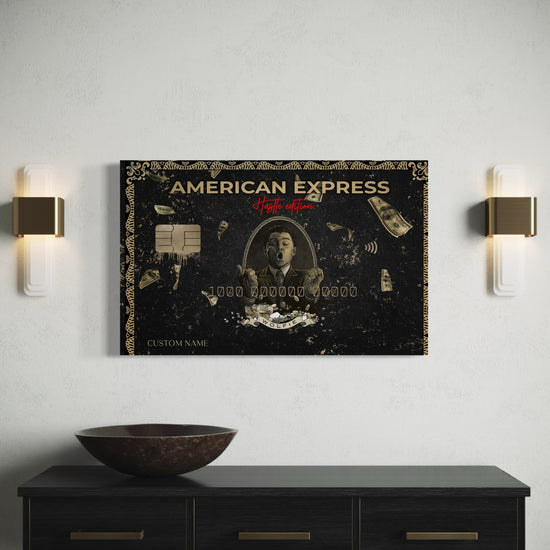 Personalised American Express Hustle Edition Canvas 