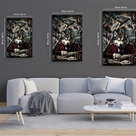 Poker Wolf Canvas 